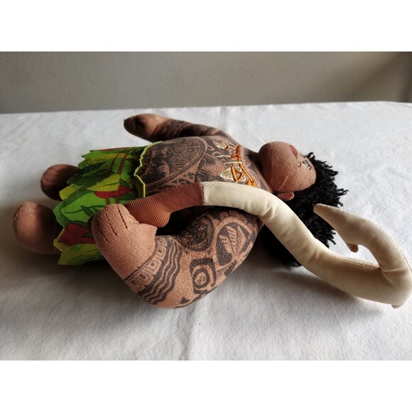 Disney Moana Maui ~9" Plush Just Play Stuffed Toy Doll With Hook Polynesian - Picture 7 of 13